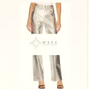 WAYF ✨️$198 MSRP Metallic Bronze Pants Size M & L nwt (Nordstrom/Bloomingdale's)